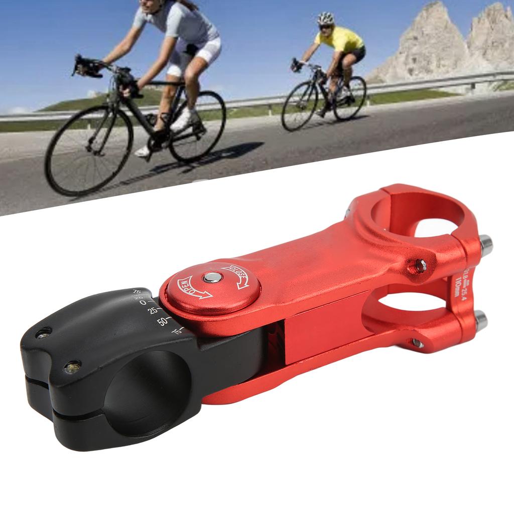 Bike Hollow Stem CNC Machining   Handlebar Extender for Mountain Road Bike Red and Black