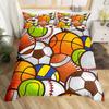 Tennis Ball Duvet Cover Set Sports Game Themed Bedding Set Twin Size for Kids Teens Adult Tennis Racket Ball Comforter Cover