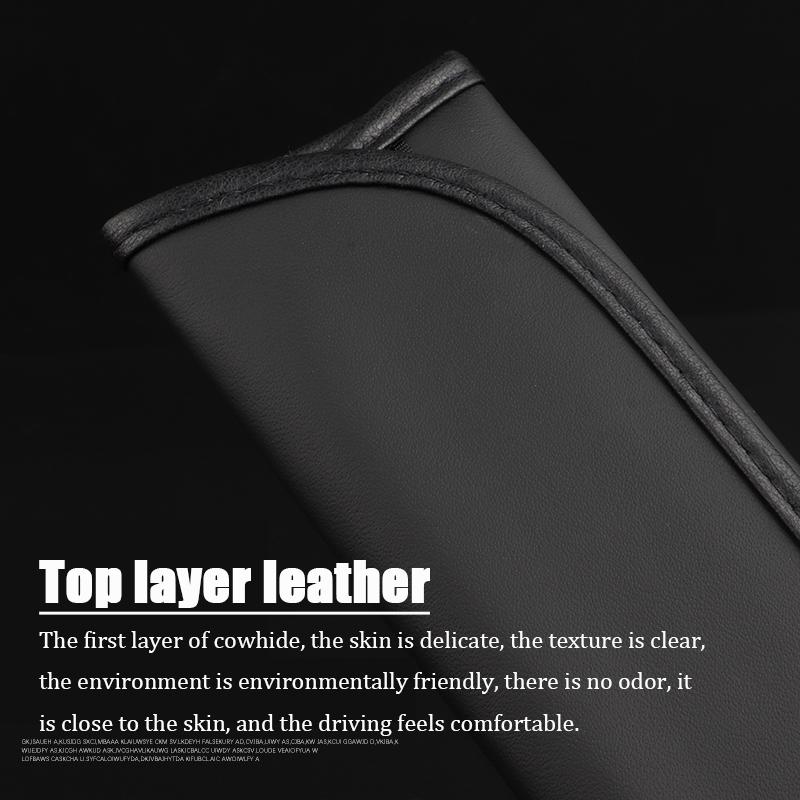 2Pcs Leather Car Seat Safety Belt Shoulder Protection Cover For Jeep Renegade Wrangler JL JK Gladiator Grand Cherokee Compass AMV1