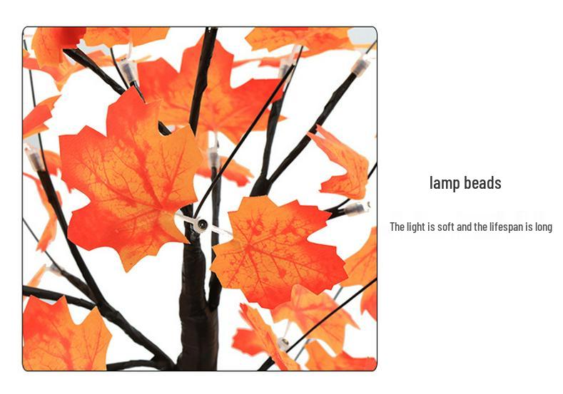 LED Maple Leaf Harvest Festival Lights - Atmospheric Thanksgiving Room Decoration Night Light