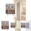 Animal Shower Curtain Peva Waterproof Bathroom Divider For Home Use
