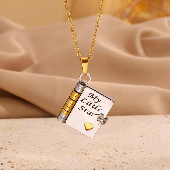 Book Pendant Necklace My Little Star Book Necklace Mini Book
