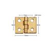 50pcs Brass Plated Mini Hinge Small Decorative Jewelry Wooden Box Cabinet Door Hinges With Nails Dollhouse Furniture