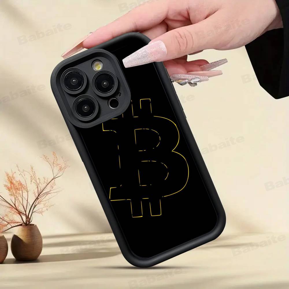 Luxury Bitcoin Phone Case For IPhone 17 16 15 13 11 12 14 Pro Max Plus Silicone Cover Shell