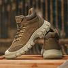 Mens High Top Leather Casual Shoes Fashionable Comfortable Sports Sneakers for Driving Hiking Outdoor Activities