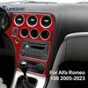 Soft Carbon Fiber Center Console Panel Frame Sticker For Alfa Romeo 159 2005-2018 2019 2020 2021 2022 2023 Car Interior LHD RHD