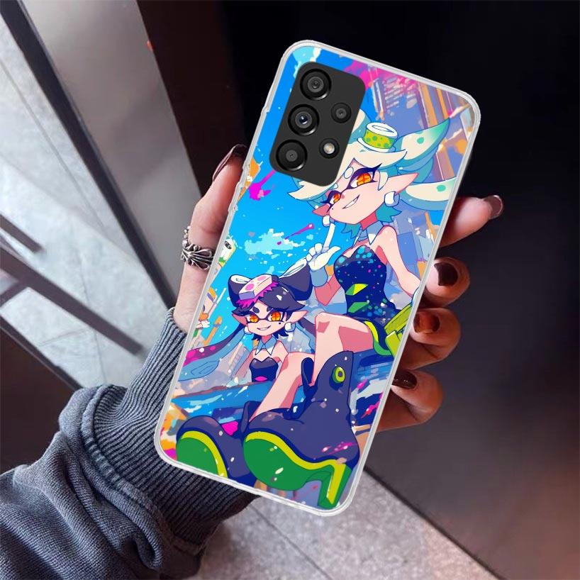 Spiel S-Splatoons Handyhülle Für Samsung Galaxy A12 A52S A42 A32 A22 A51 A50 Note 20 Ultra 10 S10 Plus A71 A70 A31 A30 A10S Galax