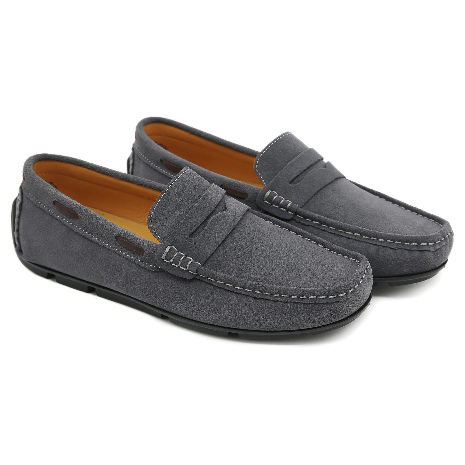 Men s Summer Moccasins - Genuine Leather Slip-On Loafers, Breathable & Casual 41