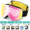 2023 New Double Layer Magnetic Ski Goggles Polarized Lens Skiing Anti-fog UV400 Snowboard Goggles Men Women Ski Glasses Eyewear