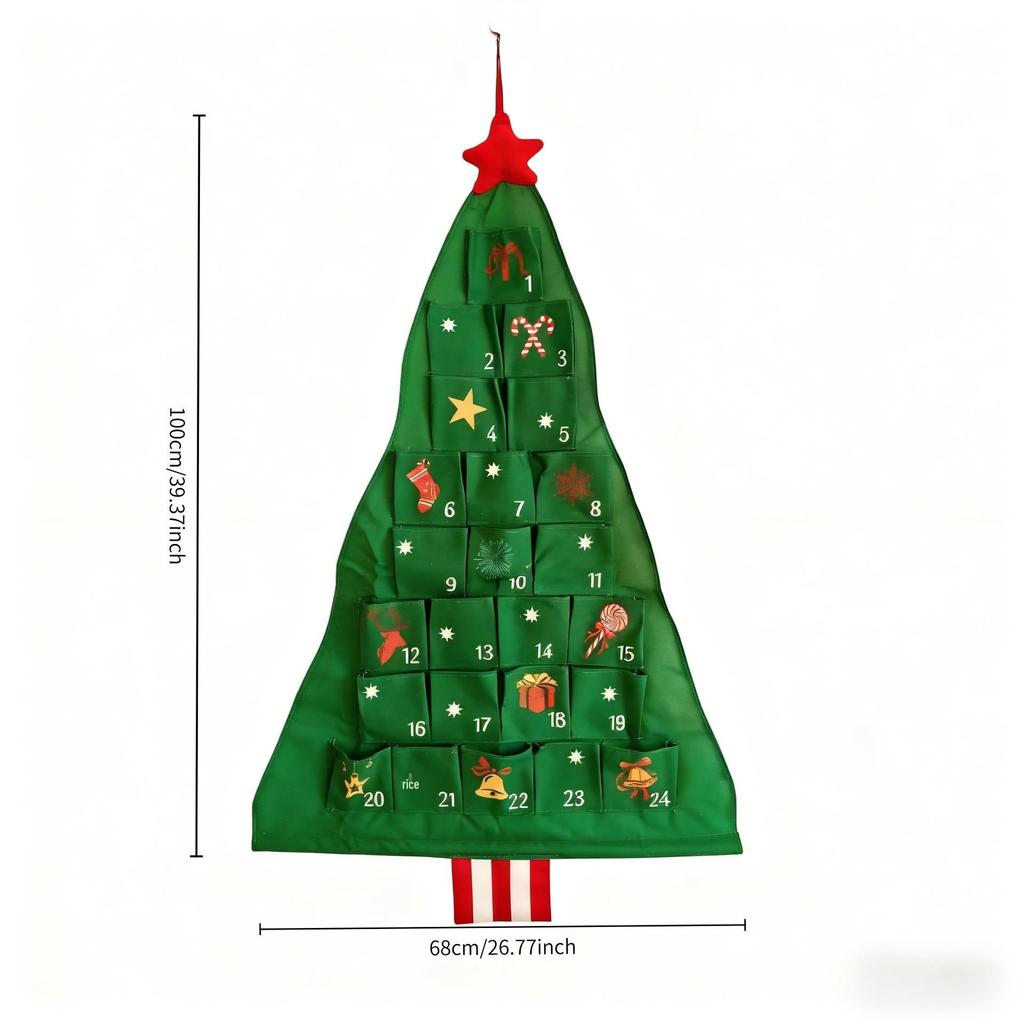 Faltbare Weihnachtsbaum-Hängeaufbewahrungstasche für Wand oder Tür