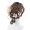 [LALALA Beauty Flowers] Gorgeous Hair Accessory Perfect for Coming-of-age Ceremonies and Graduations (beige) 2600LL
