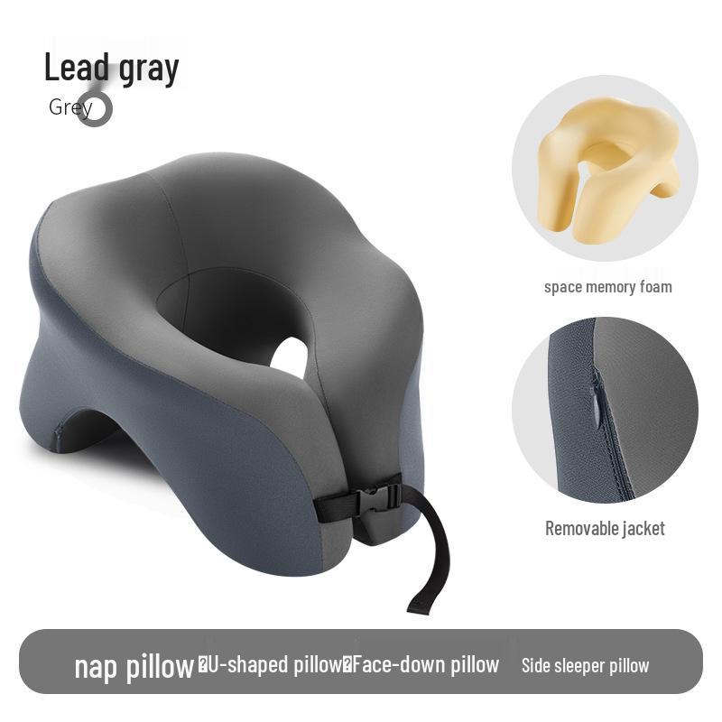 U-shaped Multi-functional Memory Foam Nap Pillow for Desk or Travel