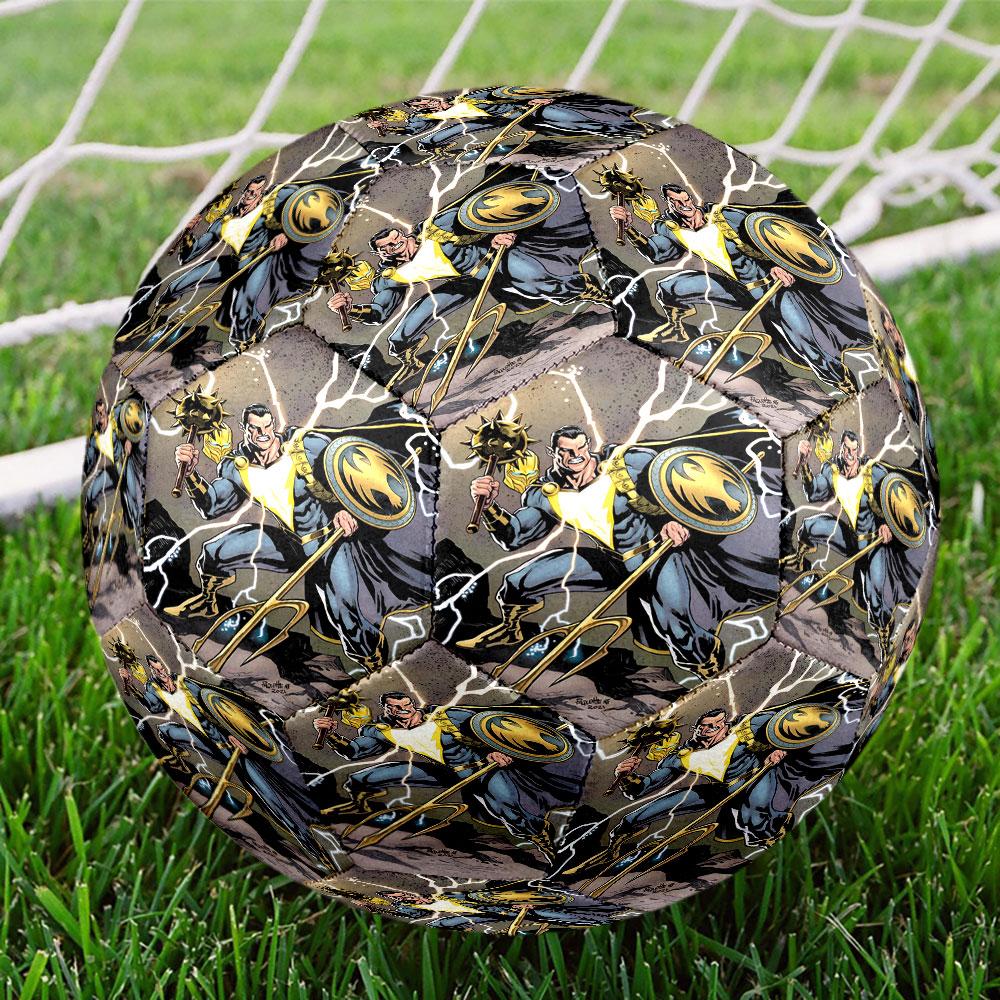 Black Adam Print Size 5 Soccer Ball, Standard Match Football for Sports Game and Team Practice, Ideal Gift for Soccer Fans