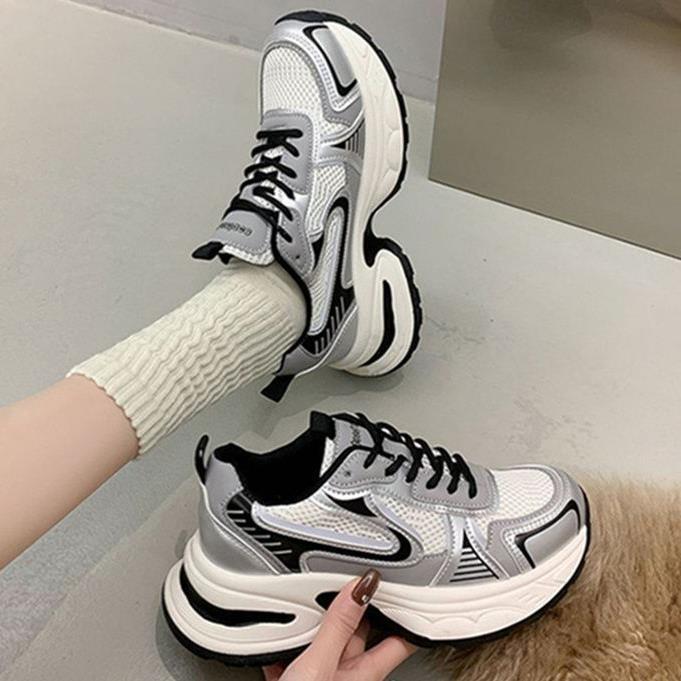 Fried Street Daddy Shoes 22 Autumn New Thick-soled Mesh Lightweight Soft-soled Sports Casual Shoes ins Tide