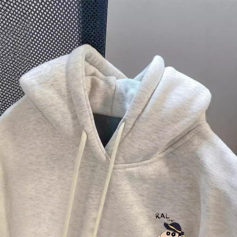 Women's Plus Size Chic Cartoon Print Hoodie - Versatile, Stylish, and Perfect for Spring.