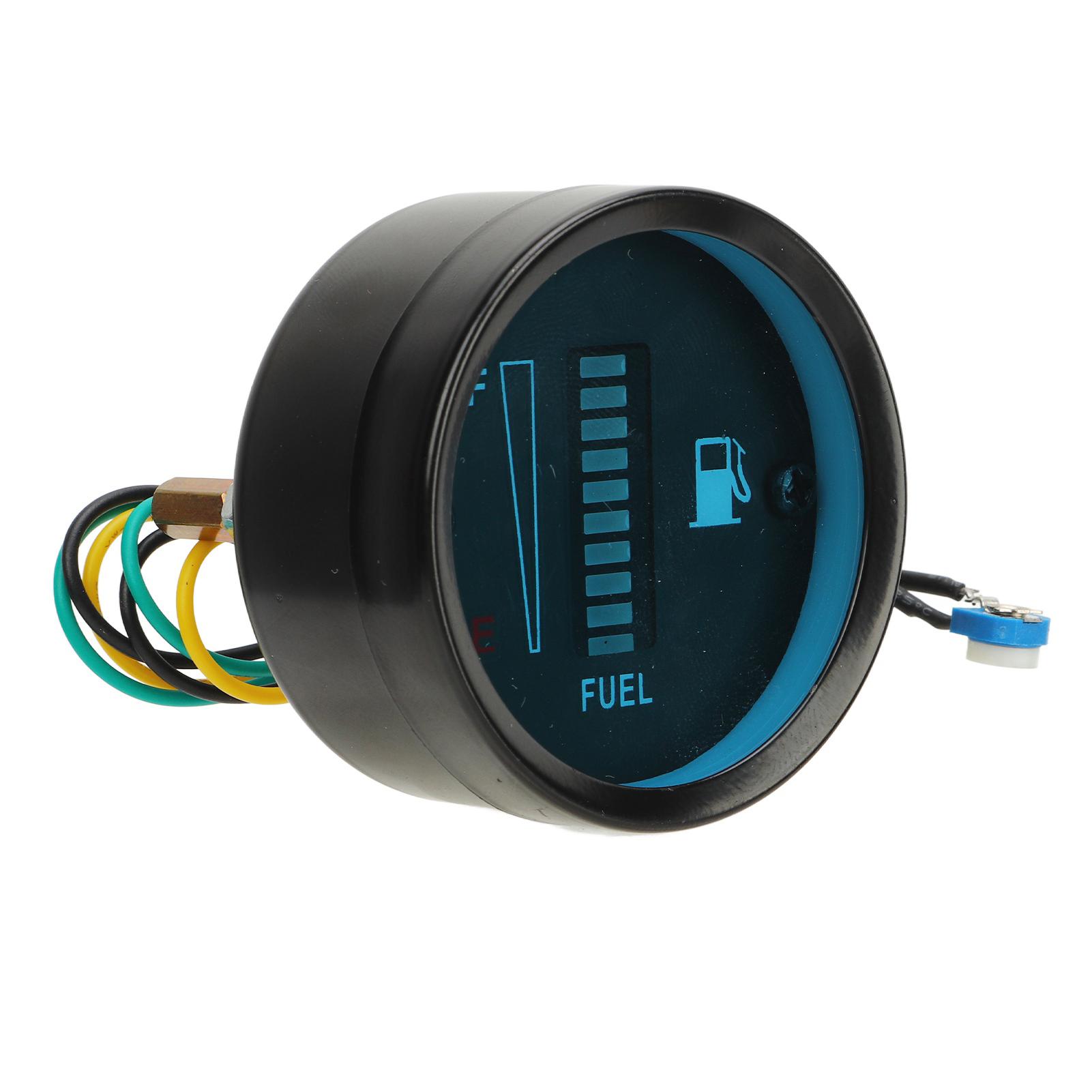 

Указатель уровня топлива для мотоцикла, диаметр корпуса 52 мм, светодиодный дисплей, измеритель уровня топлива в топливном баке 12 В зеленый свет