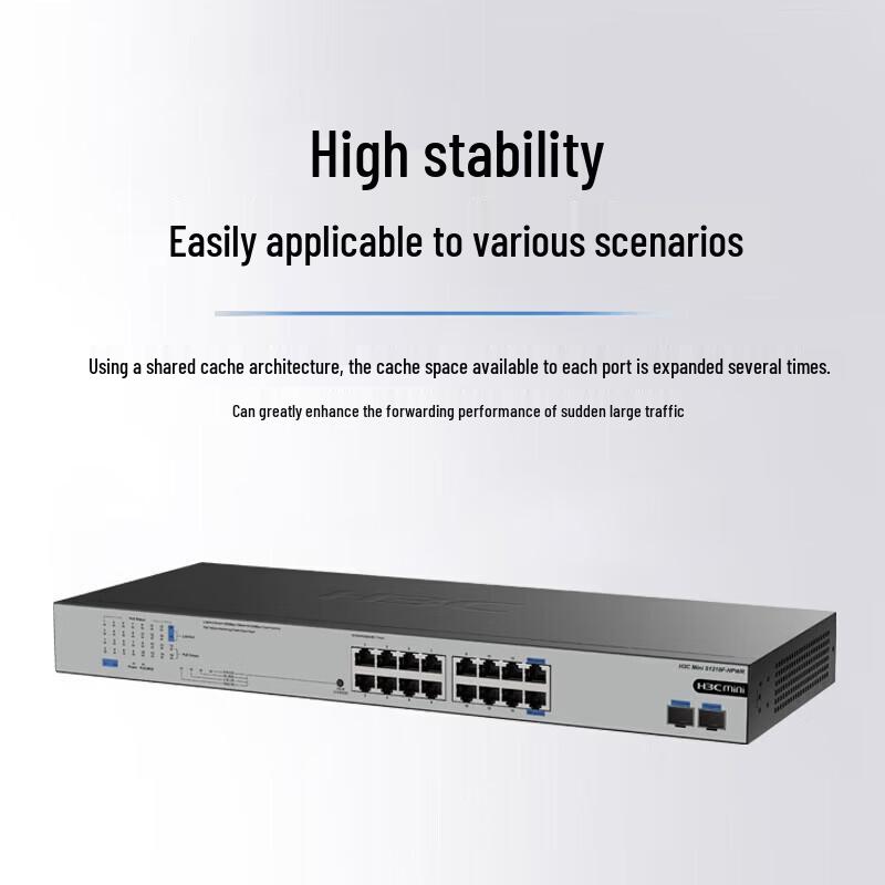 H3C S1218F-HPWR 16-Port Gigabit PoE Switch