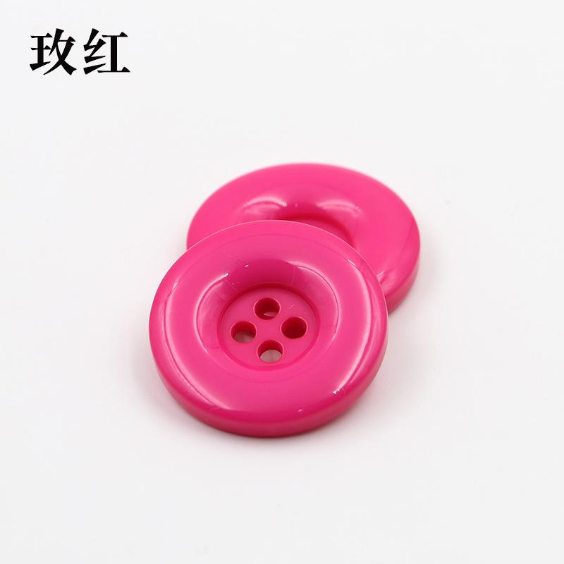 Harzfarbige Knöpfe Schwarz und Weiß Runde Vieraugen Große Runde Kantenknöpfe Mantel Windjacke Pullover Jackenknöpfe