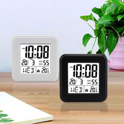 Digital Alarm Clock, Large Screen Desk Clock, Bedside Clock with Temperature, Portable Clock with