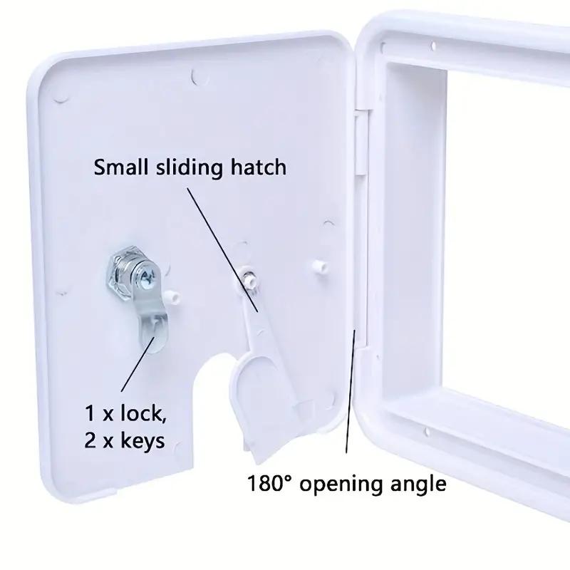 Trapă de Depozitare Cablu RV Caravan cu 2 Chei Alb Ușă Compartiment pentru Cablu de Alimentare Electrică și Furtun Camper Accesorii RV
