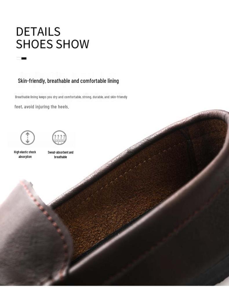 Men's Brown Waterproof Non-Slip Lightweight Moccasin Loafers - British Style Casual & Soft Sole