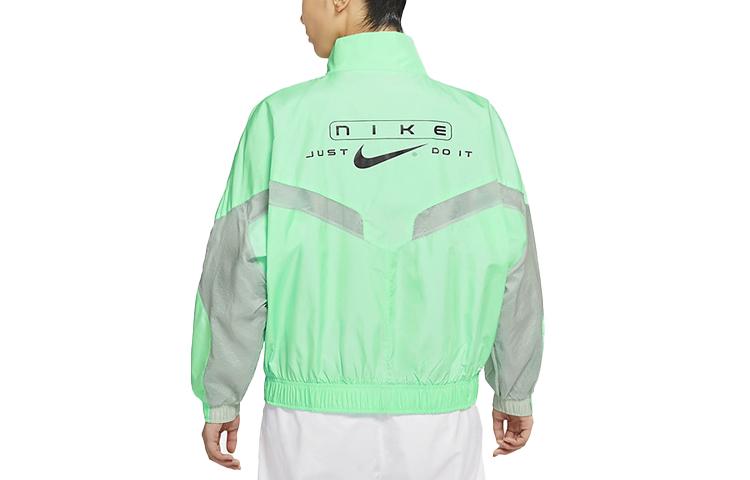 Nike Jackets Women's Green Stand Collar Moderate Other CZ8849-342