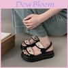 Stylish New Chinese Design Thick Sole Lightweight Women's Sandals For Summer With Comfortable Slip-resistant Features
