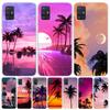 Palm Leaves Sunset Summer Scenery Case Phone Cover for Samsung Galaxy A52 A51 A50 A42 A32 A22 A12 A02S A72 A71 A70 A41 A31 A21S