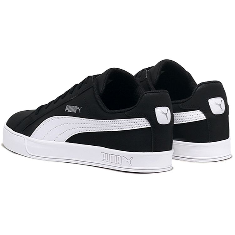 Puma Smash Vulc Retro Versatile Durable Low-Top Skate Shoes Unisex Sneakers Black White 359622-09