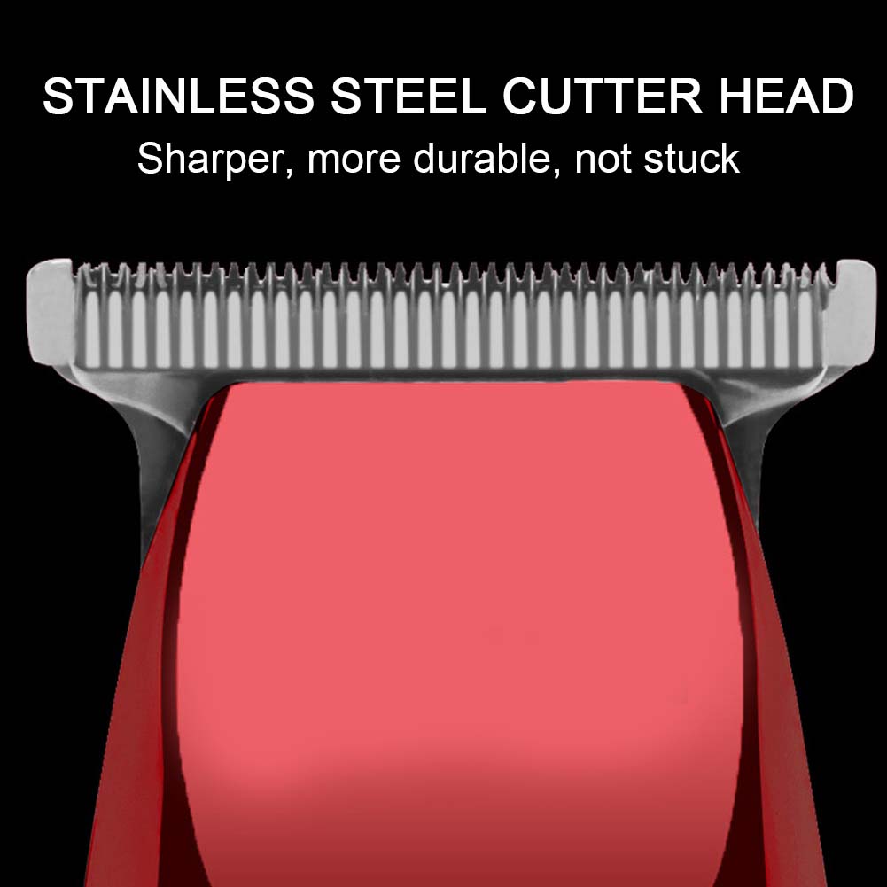 Electric Hair Clipper Oil Head Hair Trimmer Hair Styling Barber Haircutting Tool Red