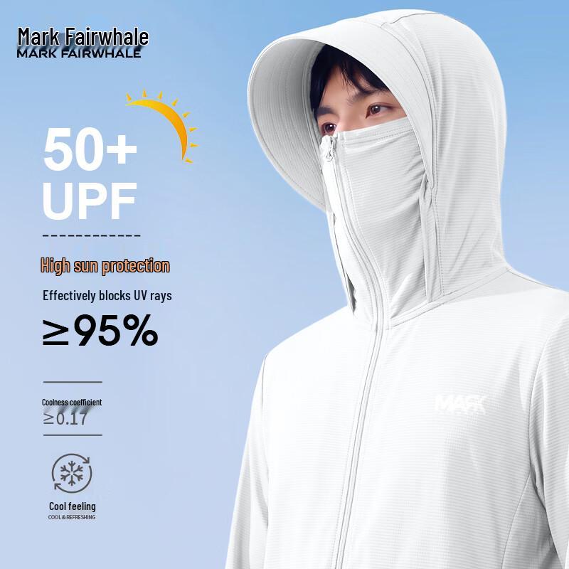 Mark Fairwhale Men's Ice Silk UPF50+ Cooling Hooded Sun Protection Jacket