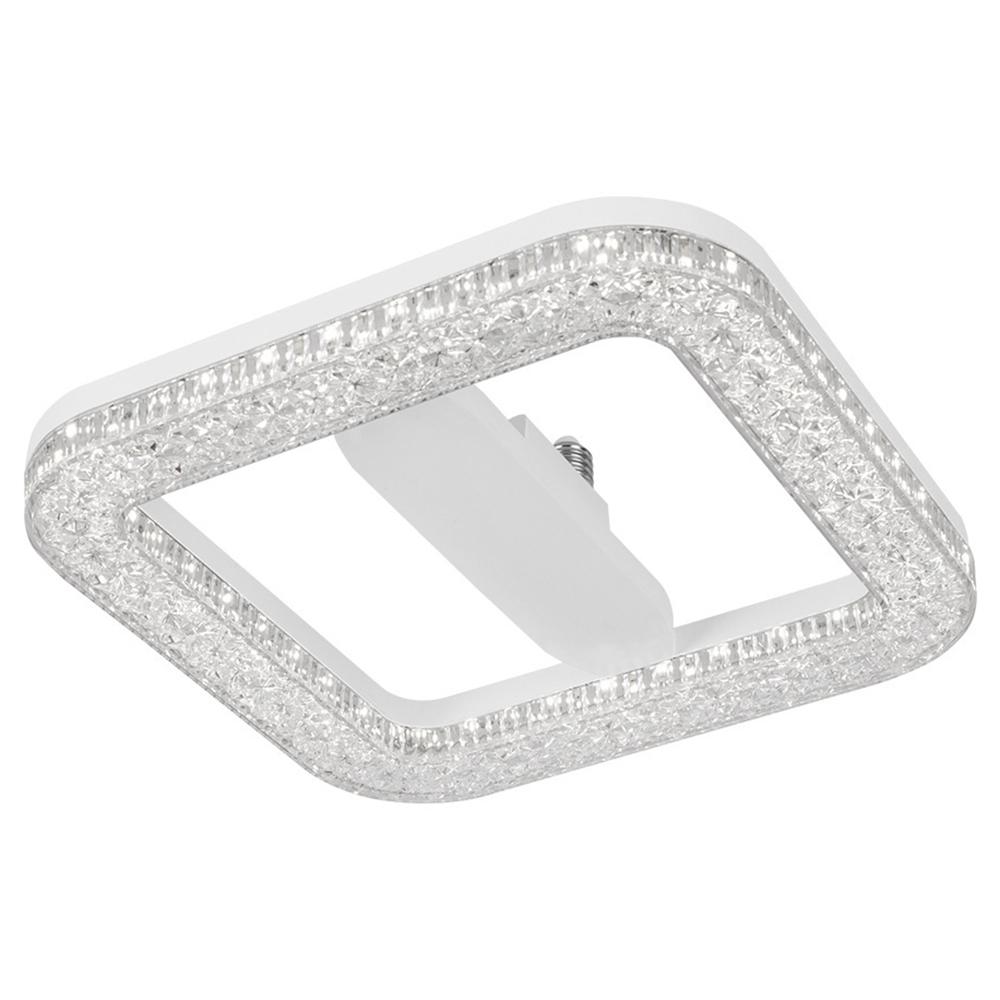 

E27 24W Square LED Crystal Light Energy Saving Bedroom Dining Room Home Lamp,White Light 23cm A