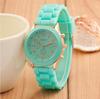 Geneva Three-Eye Silicone Watch: Fashionable Style for Ladies