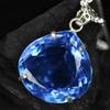 Lab CREATED 110.9 Ct CERTIFIED Blue Topaz Pear Pendant A Grade Jewelry Gems MY-PD-122-NS