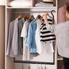 Hanging Closet Rod, 18-30In Heavy Duty Adjustable Width and Up to 38In Height Adjustable Closet Rod Extender, Double Closet Rod Hanging Bar,