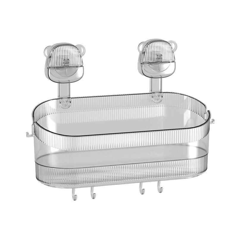 Suction Cup Storage Rack Bathroom ScarlessNo Need To Drill Holes Cosmetics Washbasin Wall-mounted Storage Box