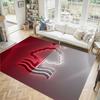 Nottingham Forest Fußball Design Kristall Samt Teppich Gemütlich Nicht?Rutschfester Teppich mit Aufdruck für Schlafzimmer Wohnzimmer Eingang