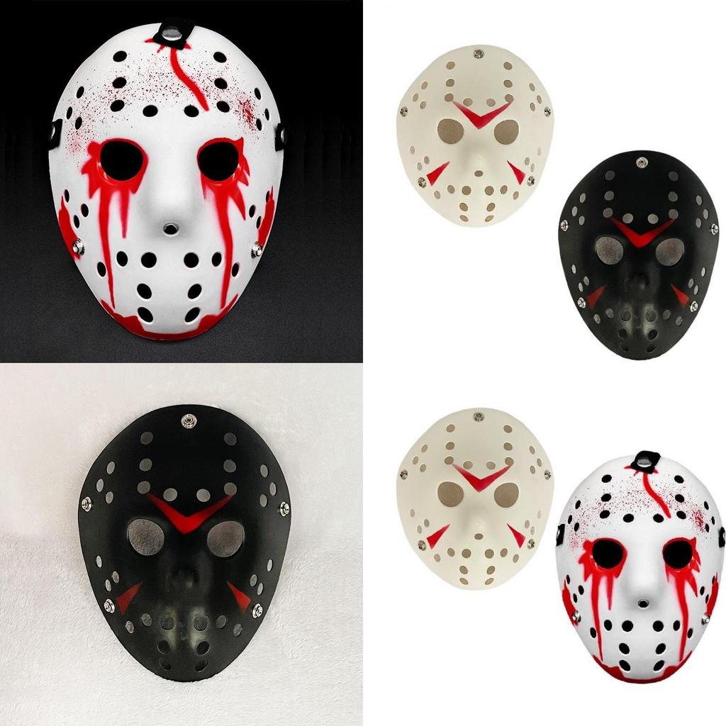 Jason Mask With Blood Effect For Halloween Cosplay Scary Horror Props In Multiple Colors