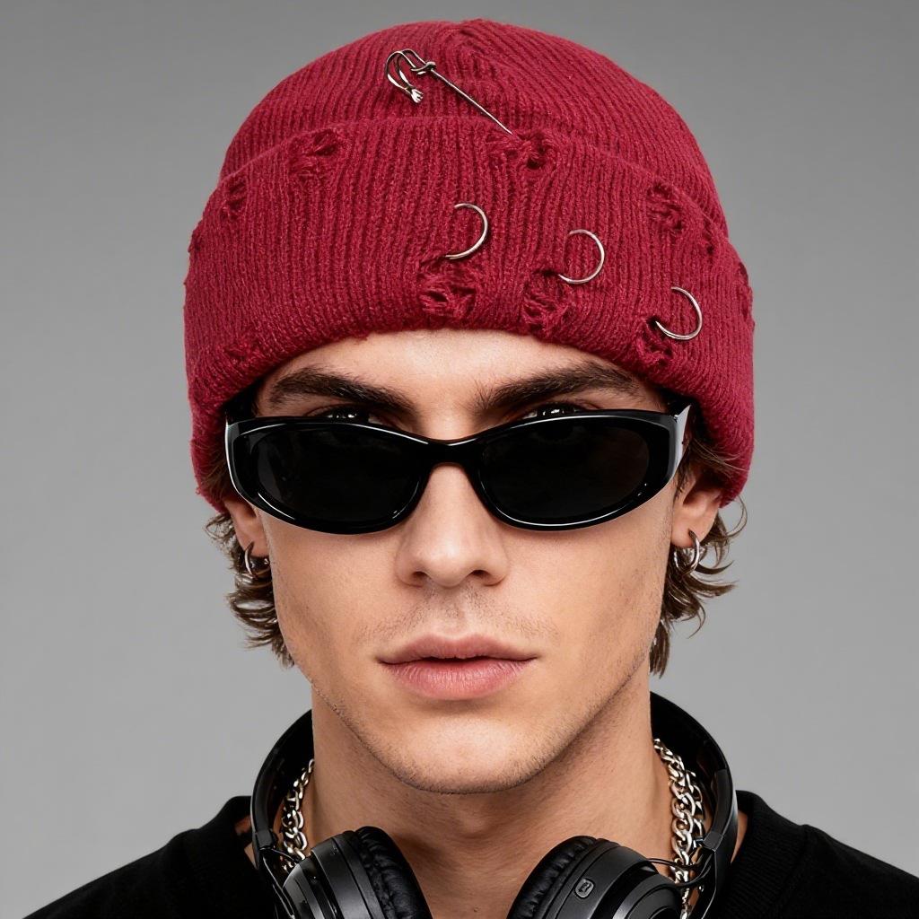 JYL TS DIY Модная европейская американская фетровая шляпа повседневный джинсовый стиль en Шляпа Claret освещающей изумрудного