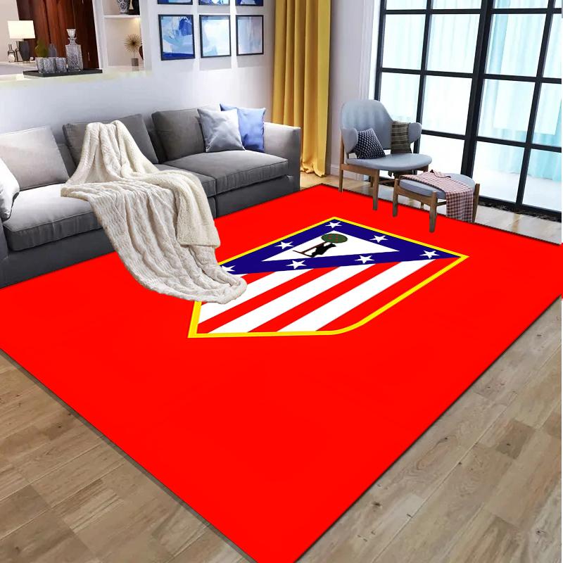Tapis Motif Club de Football, Tapis Intérieur/Extérieur, pour Pique-nique, Salle de Jeux, Chambre à Coucher, Bureau, Salon, Tapis Décoration de Maison, Cadeau d'Anniversaire