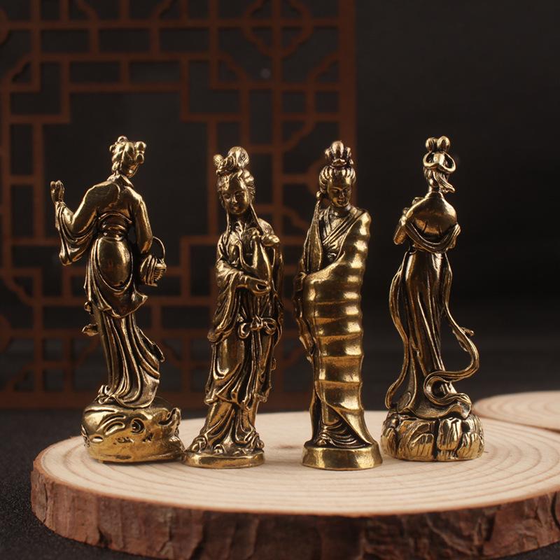 Brass Craft Home Desktop Office Ornaments Four Talented Women Models Copperware Wholesale