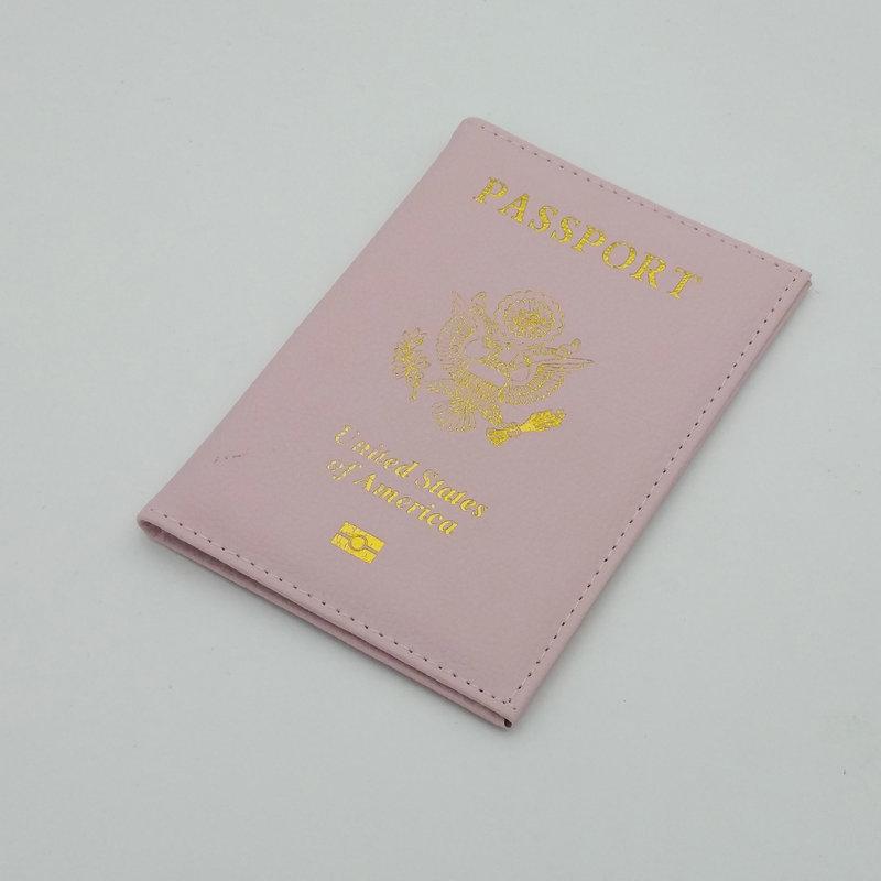 Personalisierte Leder USA Passhülle Personalisierter Reisepasshalter Amerikanische Geldbörse Hüllen für Reisepässe Mädchen Amerika