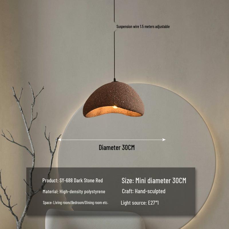 Wabi-Sabi Zen Pendant Light: Retro & Artistic Design for Restaurants, Living Rooms, and Bedrooms