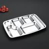 Xi'er XE6032613 304 Stainless Steel 6-Compartment Lunch Tray