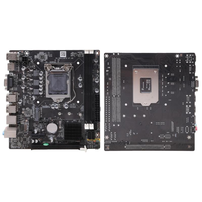 Computer Motherboard DDR3 1066/1333/1600 Memory Supported H61 Motherboard for 1155Series CPUs Processors PCIEx1 Slot