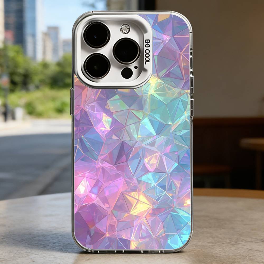 Holographic Bubble Y2K Style  Hard Phone Case for IPhone 16 15 14 13 12 11 Pro Max Plus16E X XR XS Max shockproof Full Cover
