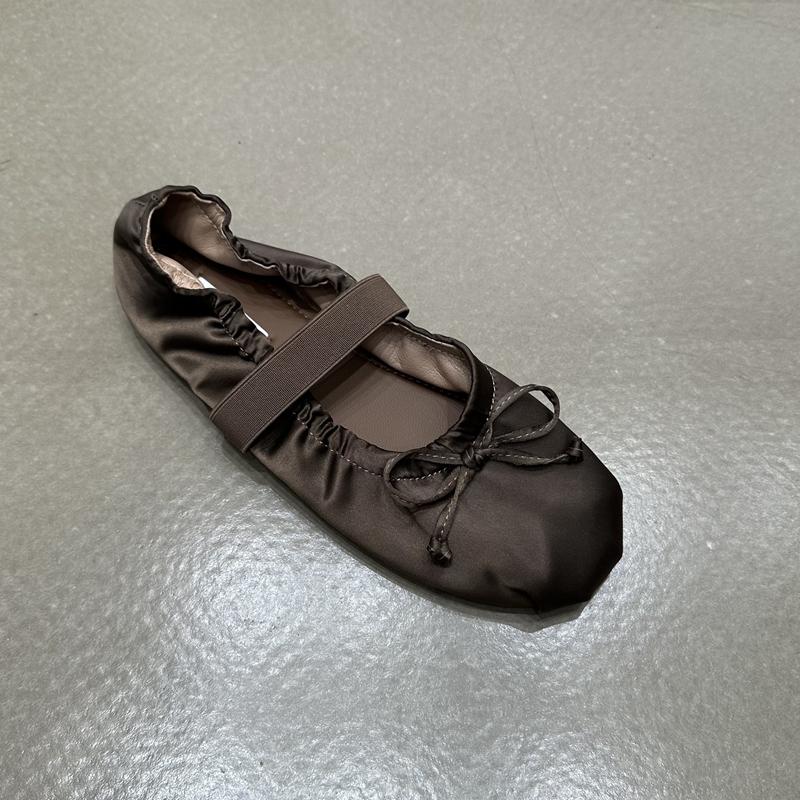 Moda SUOJIALUN 2024 Jesień Damskie Płaskie Buty Panie Eleganckie Plisowane Panie Eleganckie Płytkie Wsuwane Baleriny Buty Miękkie Płaskie Sukienka Bo