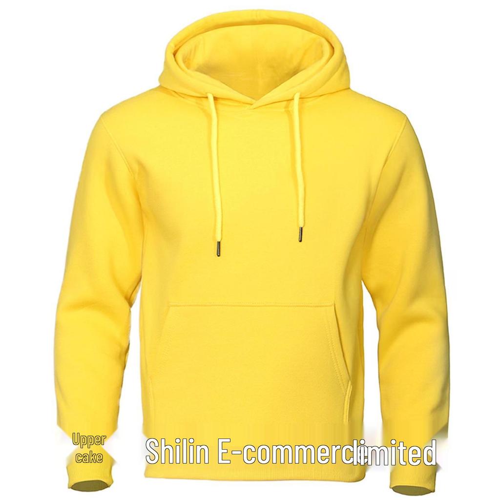 Unisex Solid Color European-Size Hooded Fleece Sweatshirt - Multiple Colors, Casual Sportswear Hoodie Pullover