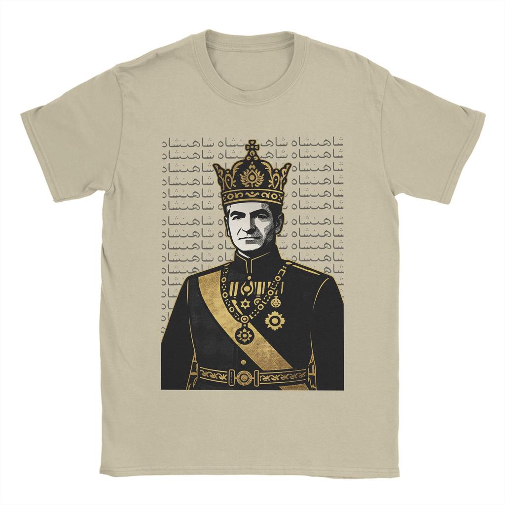 Unisex TShirt Reza Pahlavi Pop Art Novelty Cotton Tee Shirt Short Sleeve T Shirts O Neck Tops Summer