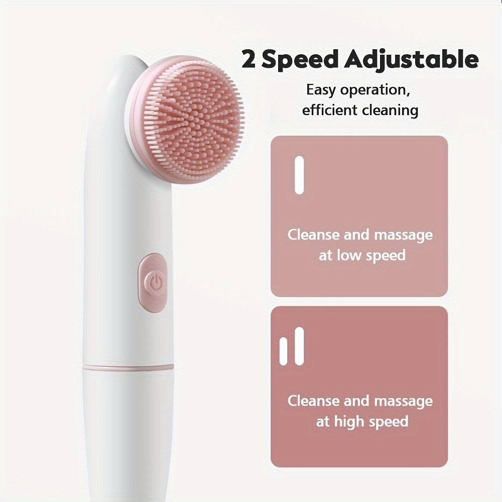 2-in-1 Electric Face Cleansing Brush With MassageBlackhead Remover, Silicone Cleaner For Facial Skin Care